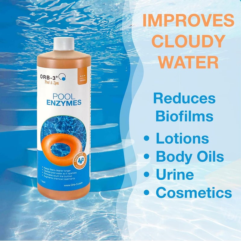 ORB F839-000-1Q Pool Enzymes Bottle, 1-Quart - Image 1